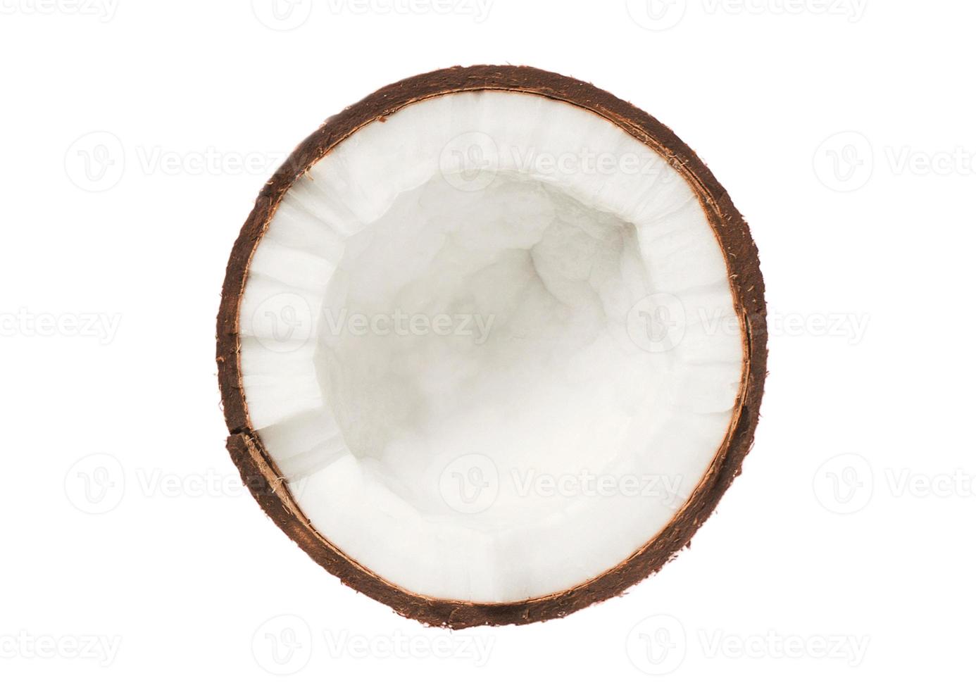 77 Half coconut isolated on a transparent background photo