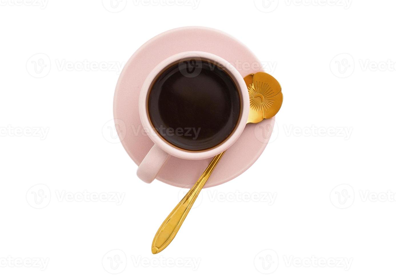 2441 Rose cup of coffee isolated on a transparent background photo