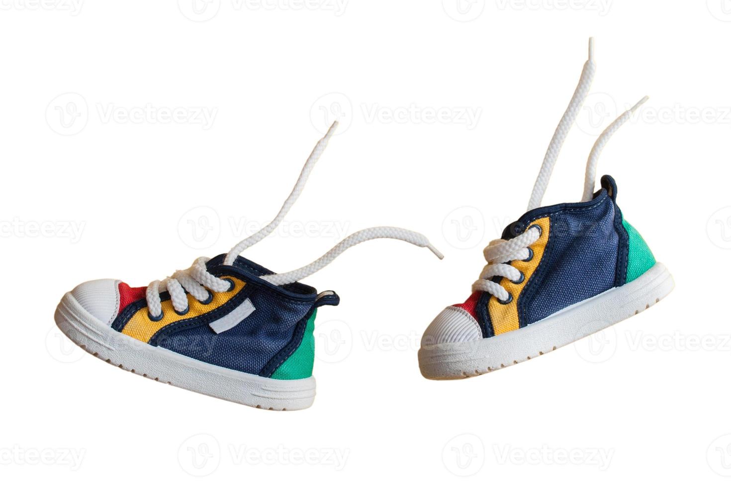 4246 Blue baby shoes isolated on a transparent background photo