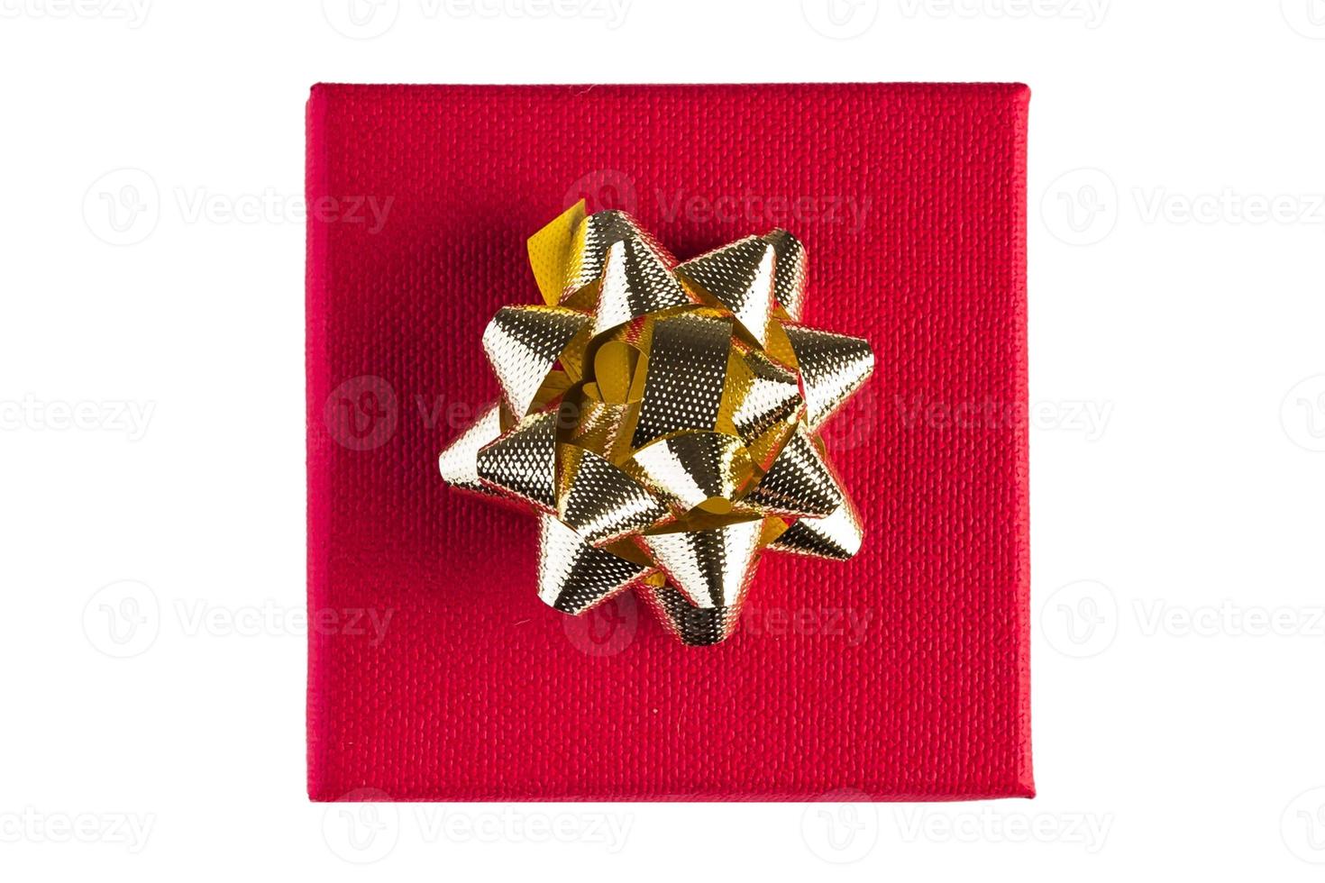 6641 Beige christmas gift box isolated on a transparent background photo