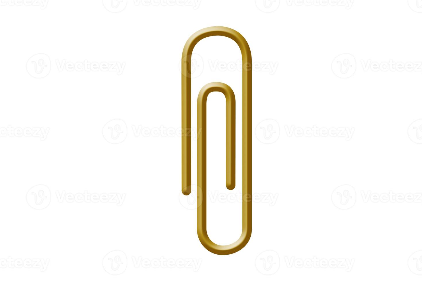 1077 Gold clip isolated on a transparent background photo