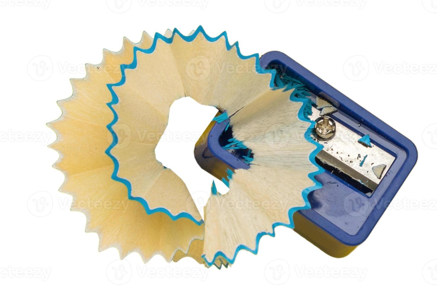 2924 Blue pencil sharpener isolated on a transparent background photo