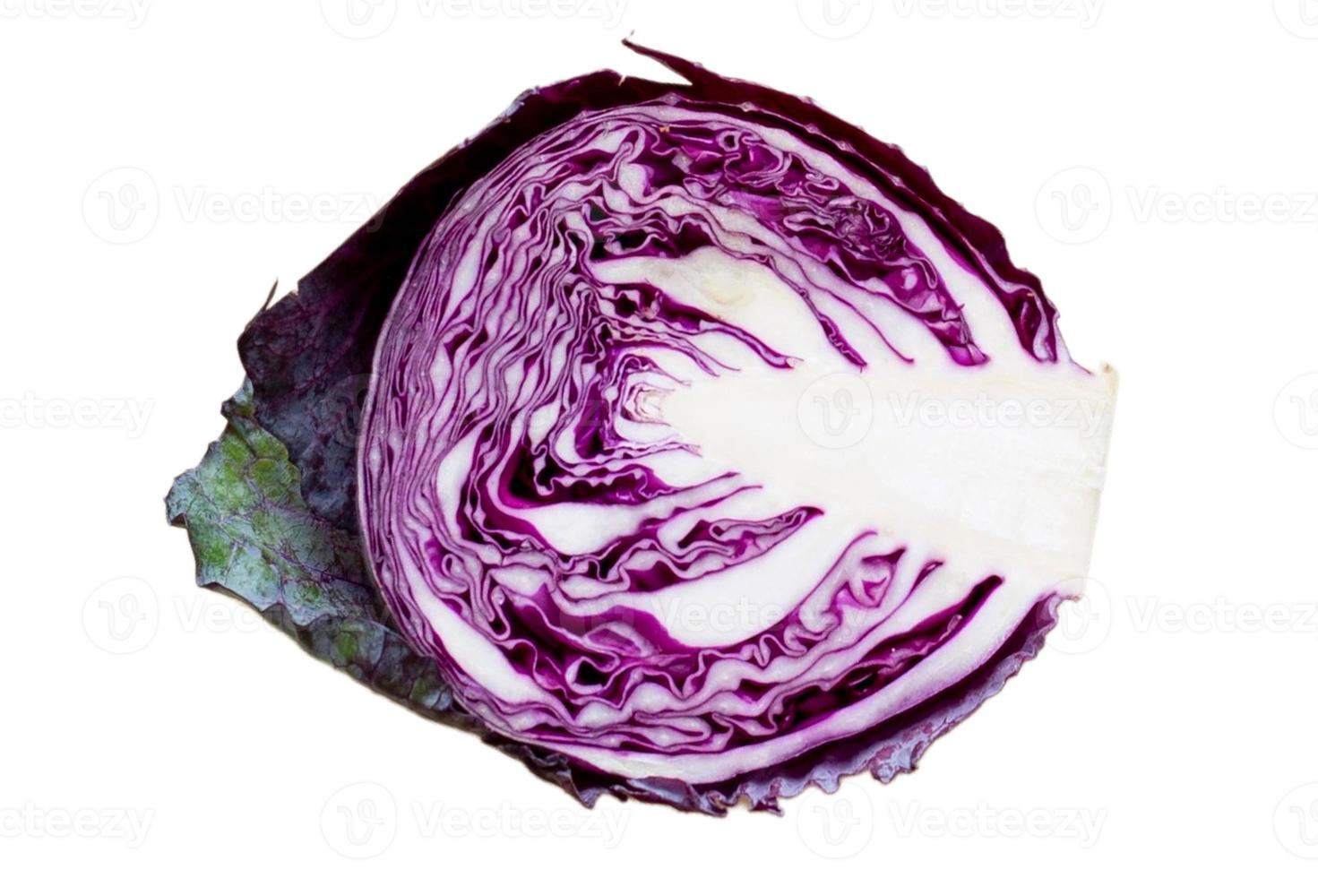 3570 Half red cabbage isolated on a transparent background photo