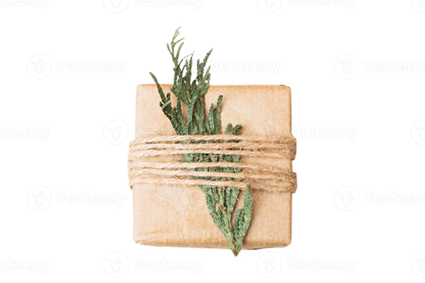 4710 Beige gift box isolated on a transparent background photo