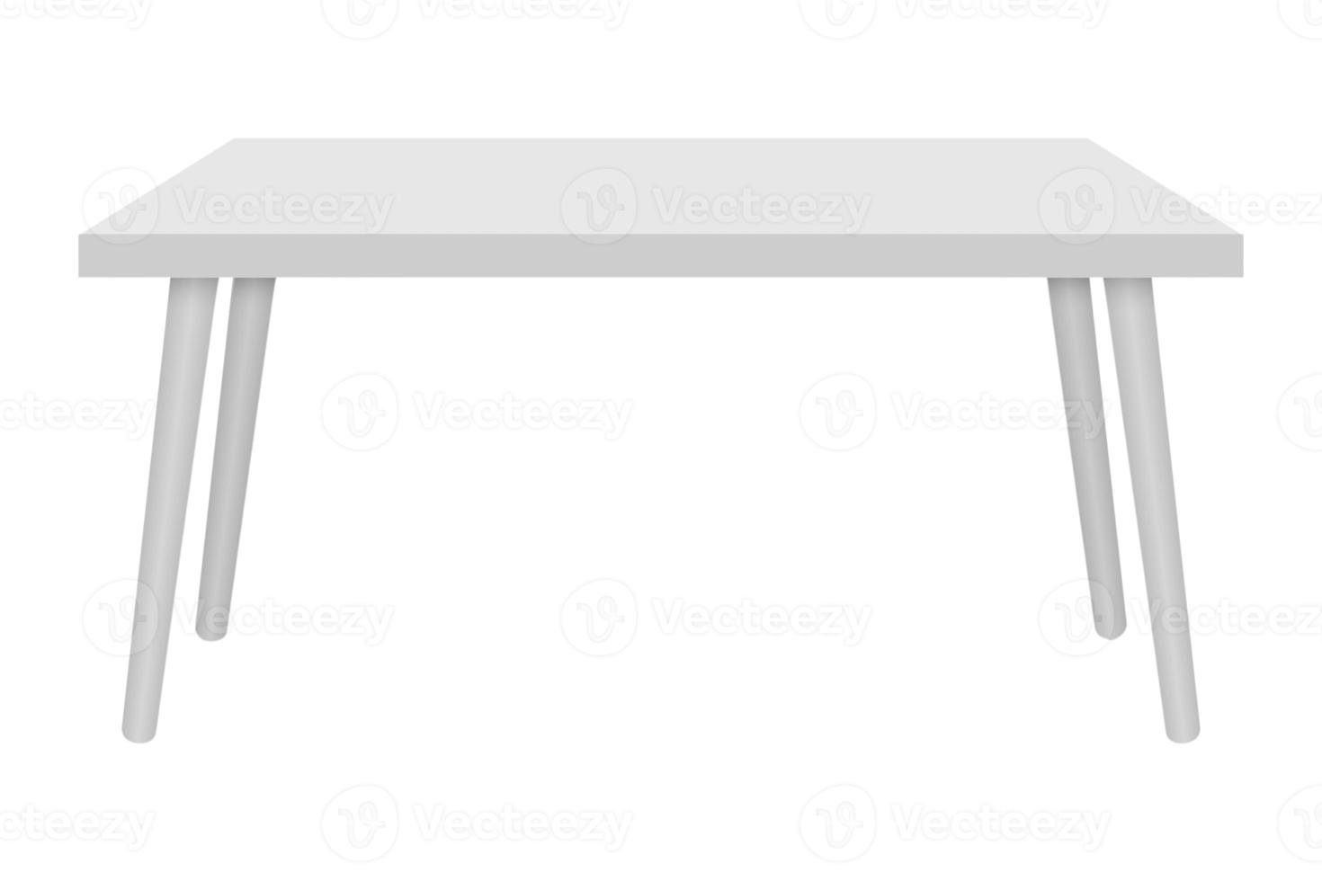 1104 White table isolated on a transparent background photo