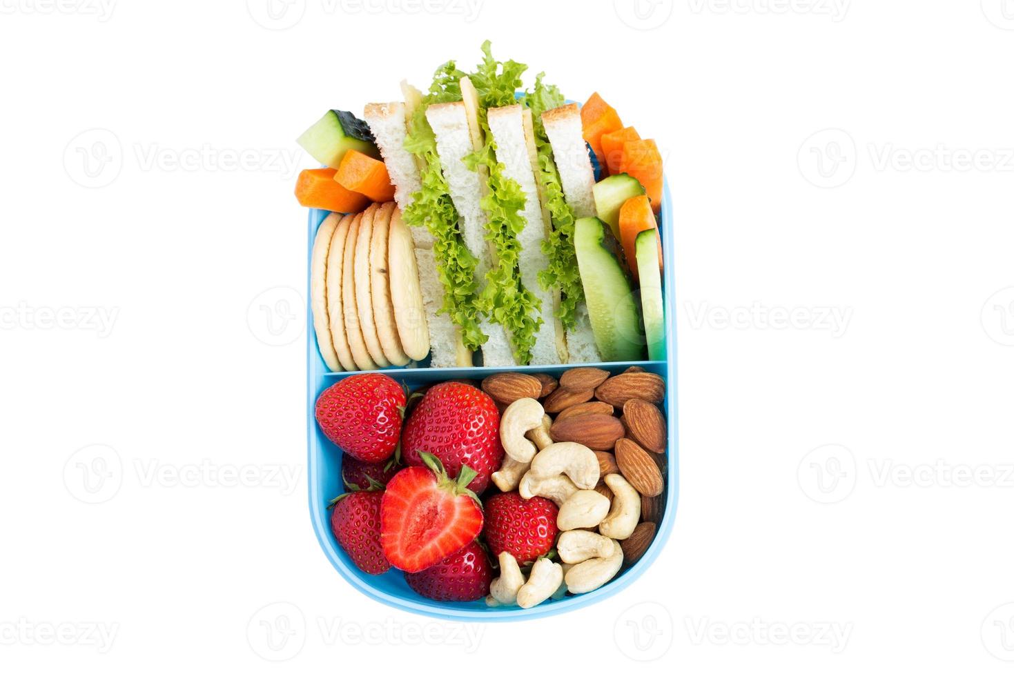 2961 Blue bowl with mix fruits isolated on a transparent background photo