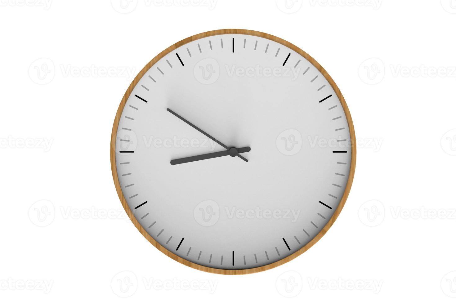 207 Brown wall clock isolated on a transparent background photo