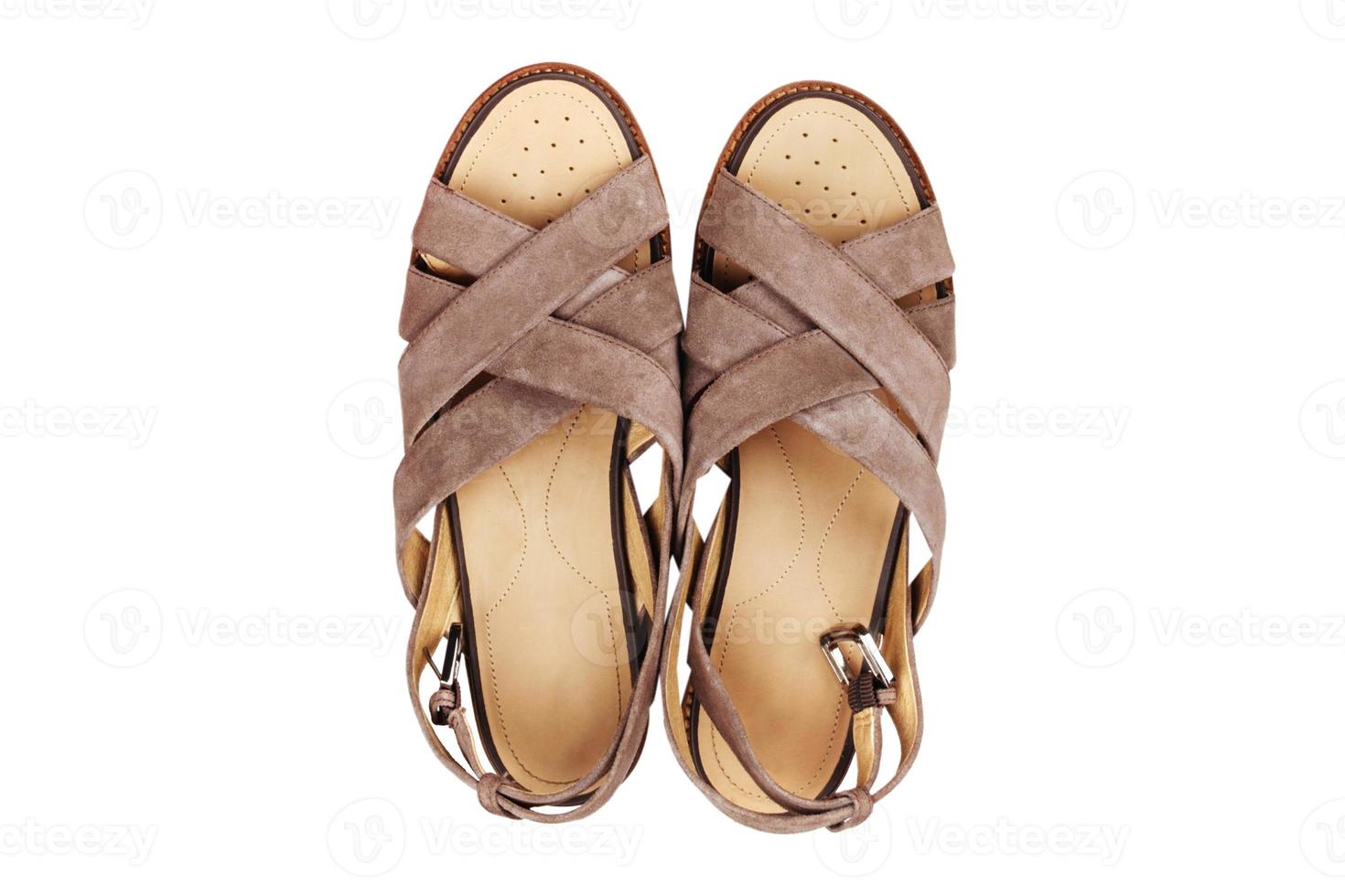 6061 Brown sandals isolated on a transparent background photo