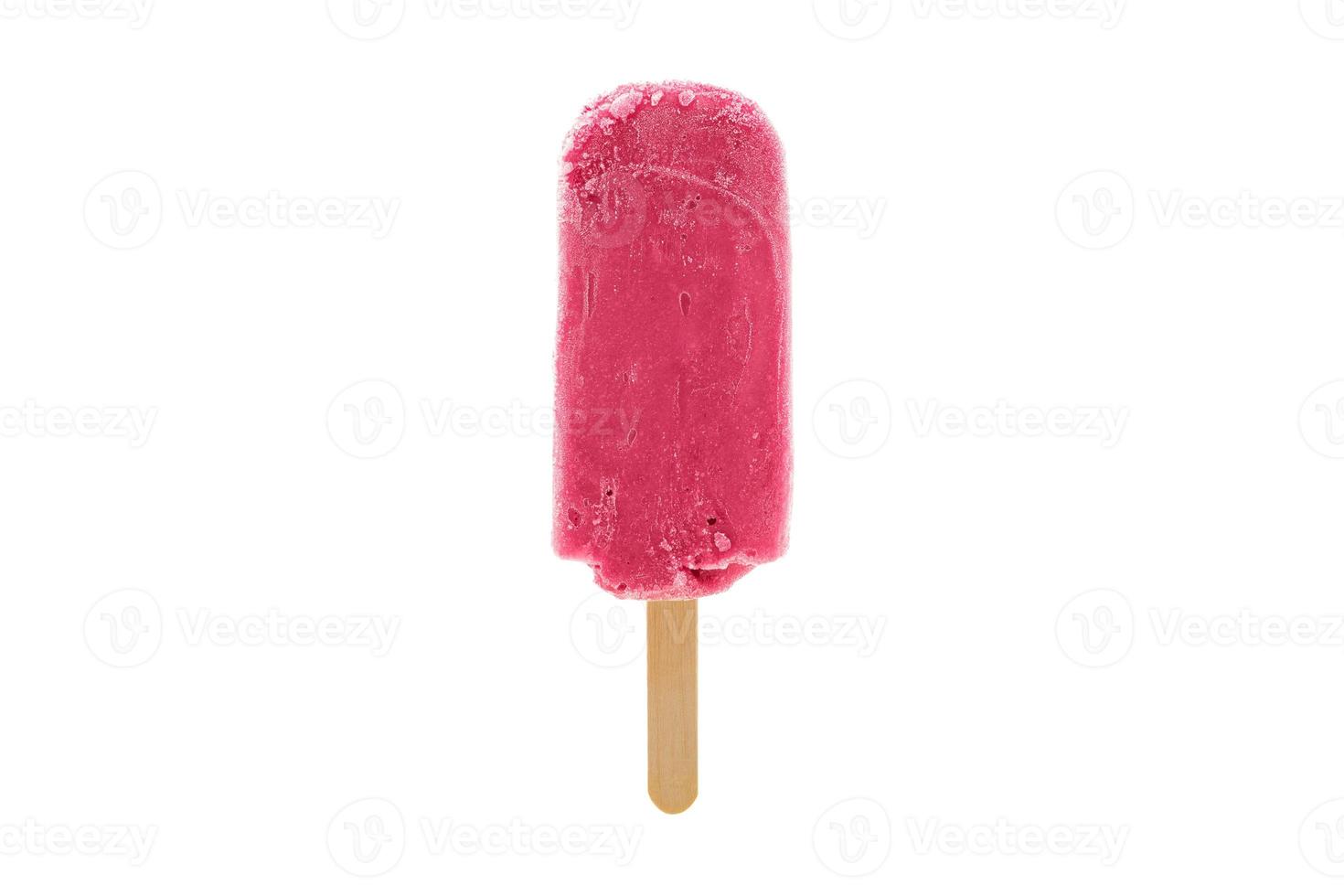 7297 Pink ice popsicle isolated on a transparent background photo