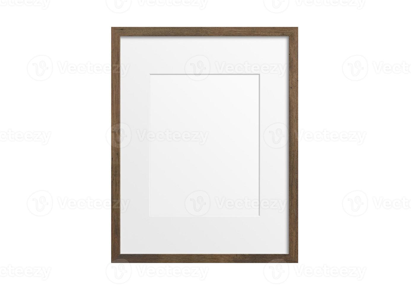 1415 Brown portrait picture mockup isolated on a transparent background photo
