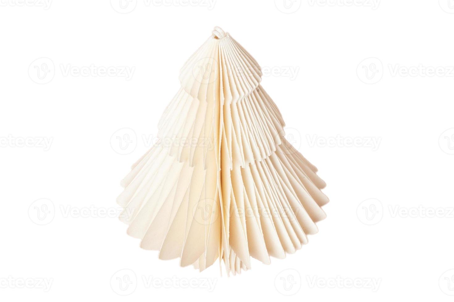 6512 Beige paper christmas tree isolated on a transparent background photo