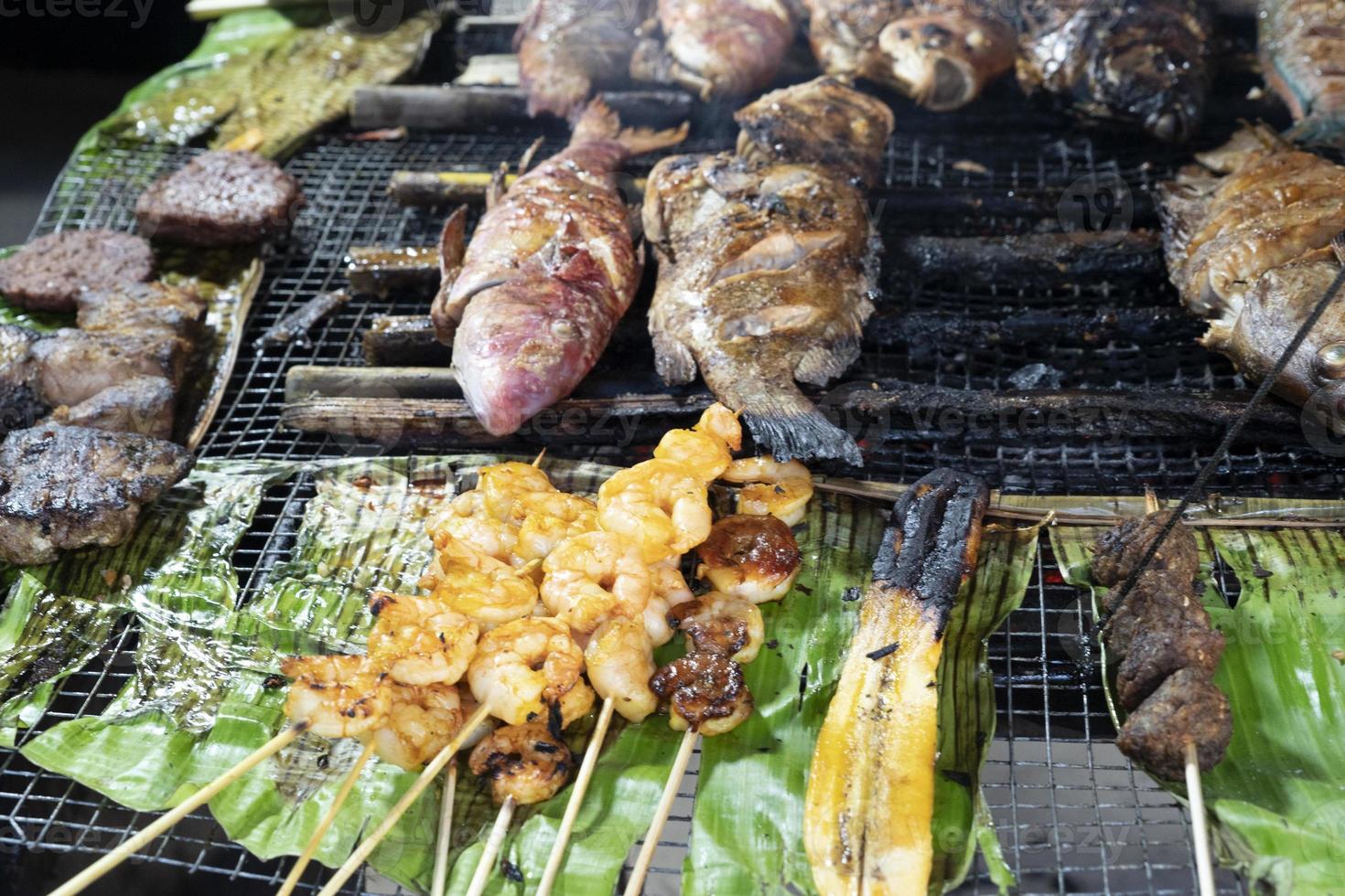 creole barbecue buffet in seychelles photo