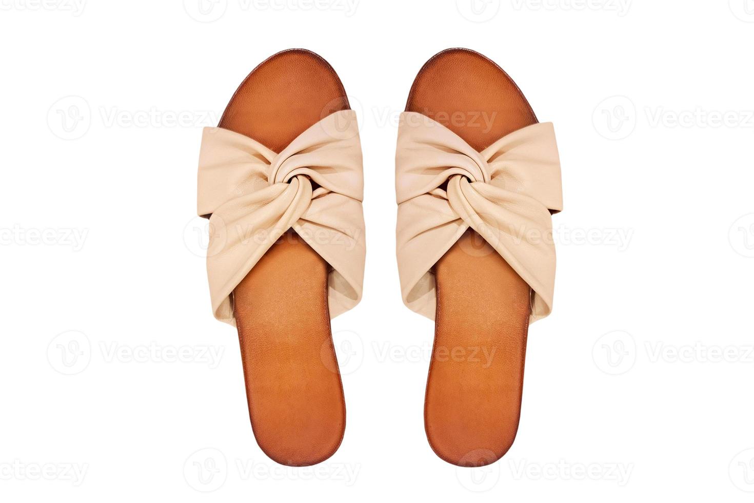 6215 Beige sandals isolated on a transparent background photo