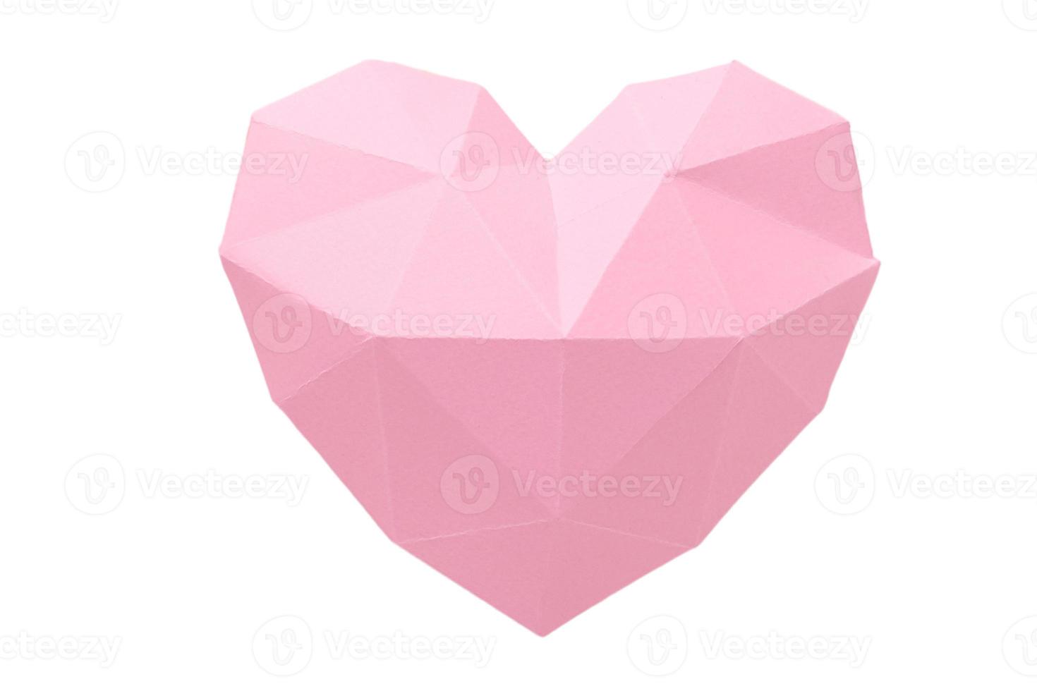 1539 Pink heart isolated on a transparent background photo