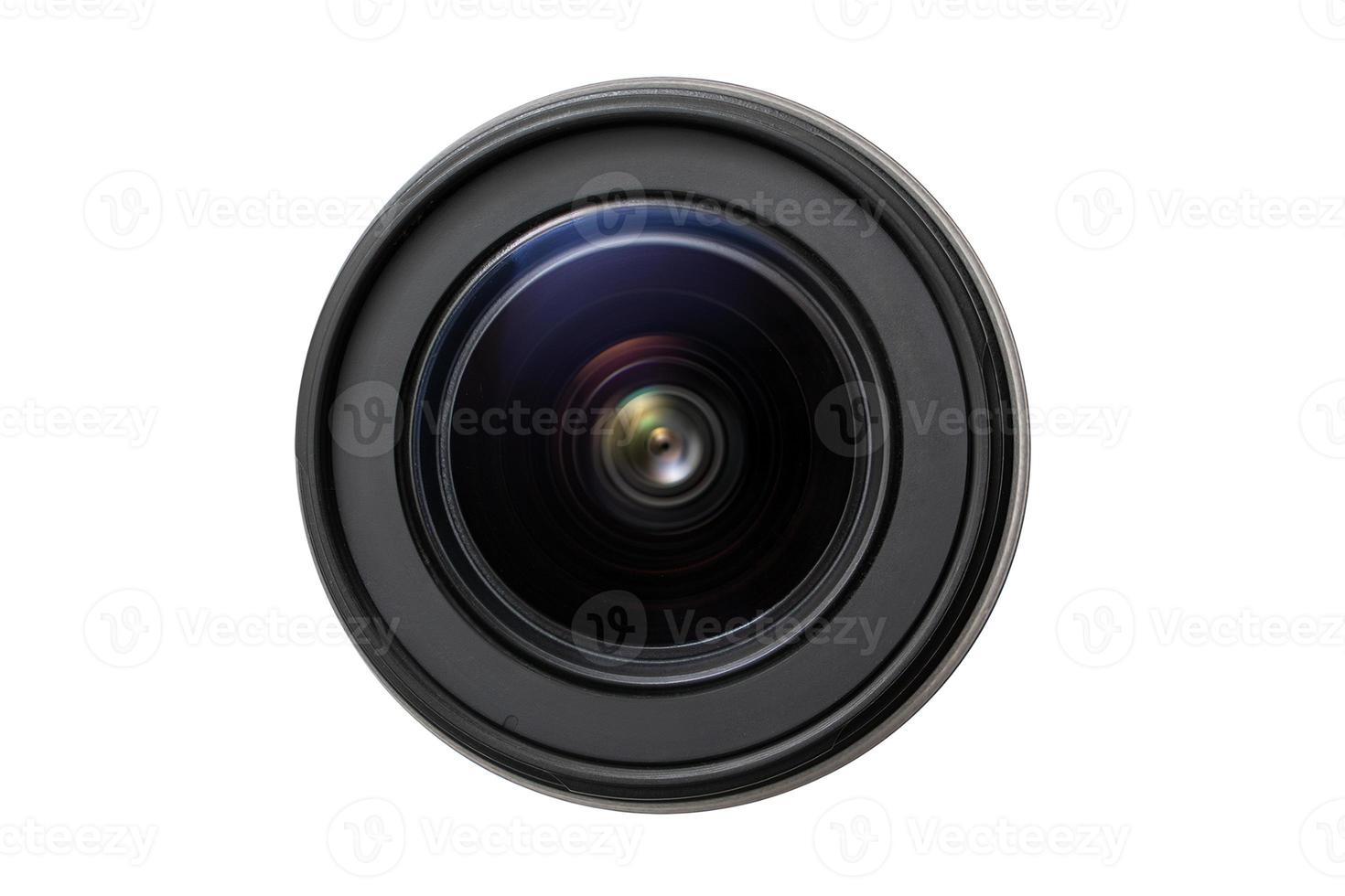 1044 Black camera lens isolated on a transparent background photo