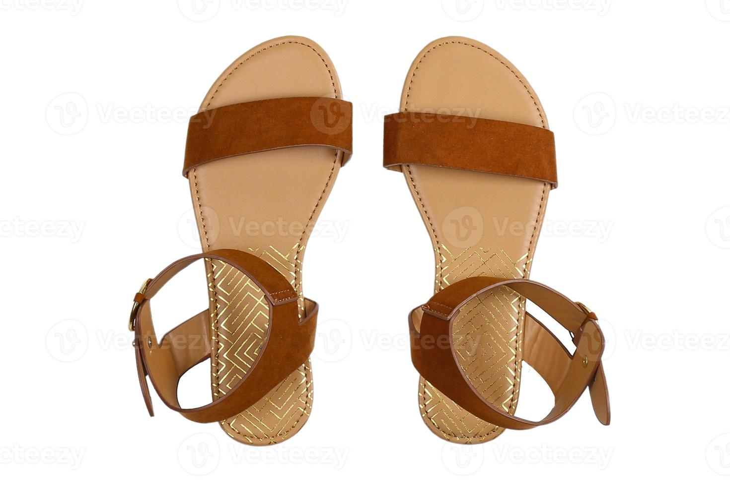 6056 Brown sandals isolated on a transparent background photo