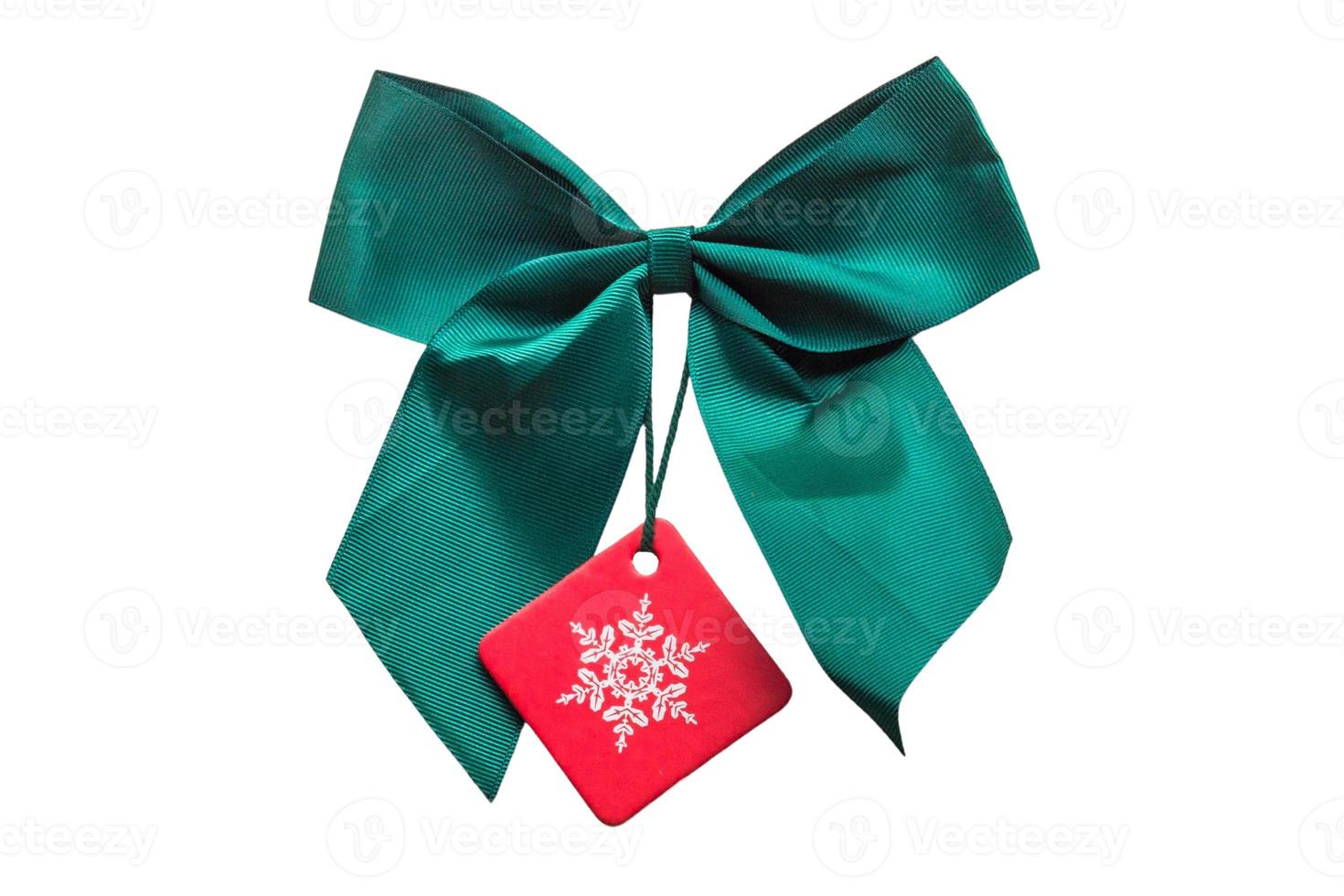 6680 Green christmas ribbon isolated on a transparent background photo