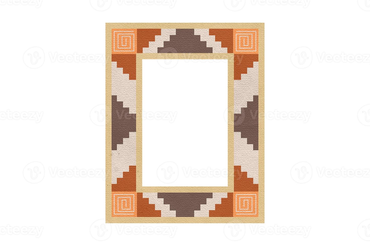 230 Ethnic picture frame isolated on a transparent background photo