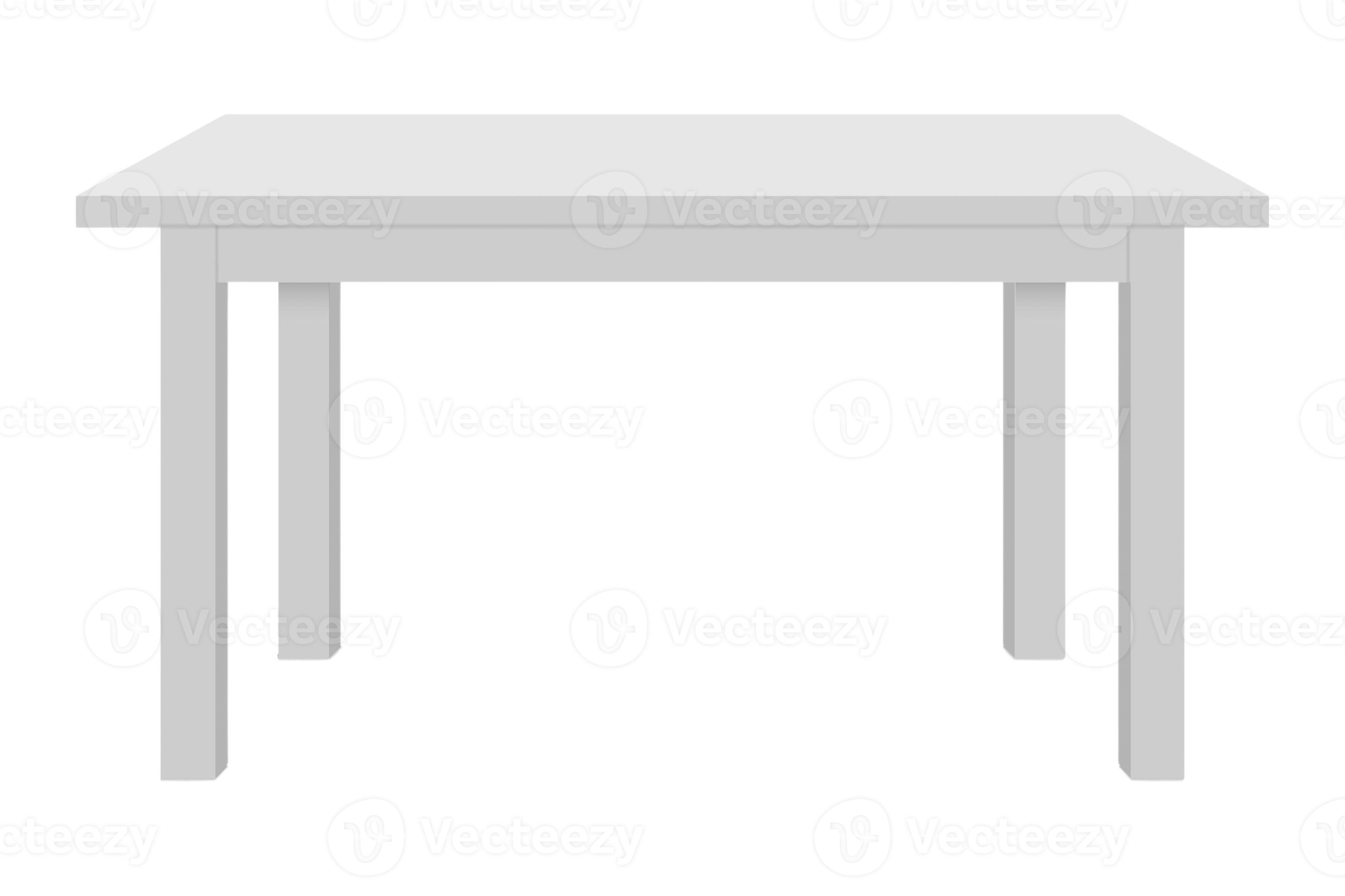 1105 White table isolated on a transparent background 20221340 Stock