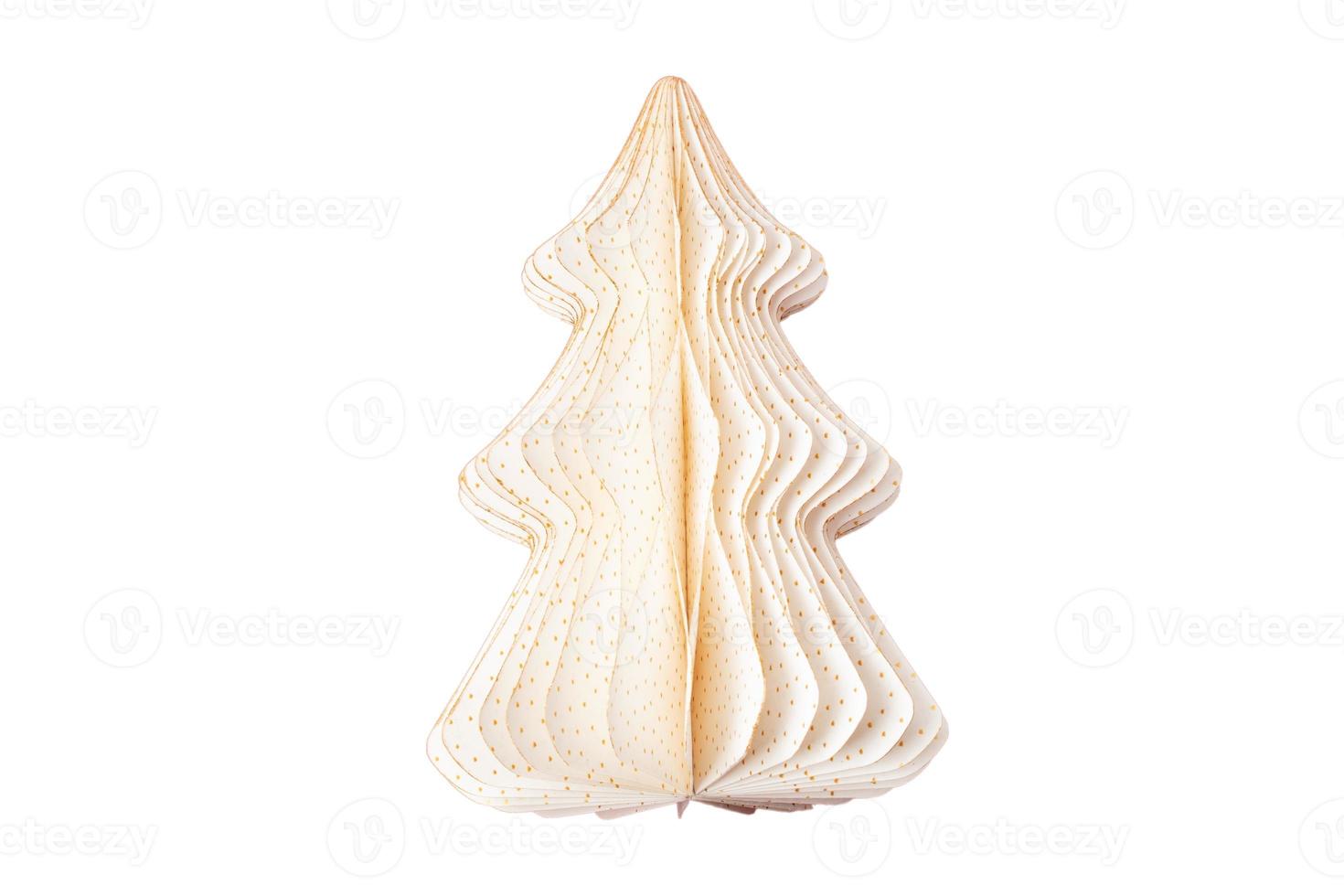 6907 Beige paper tree isolated on a transparent background photo