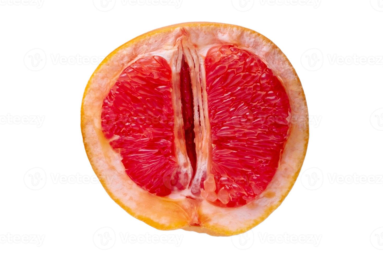 33 Half grapefruit isolated on a transparent background photo