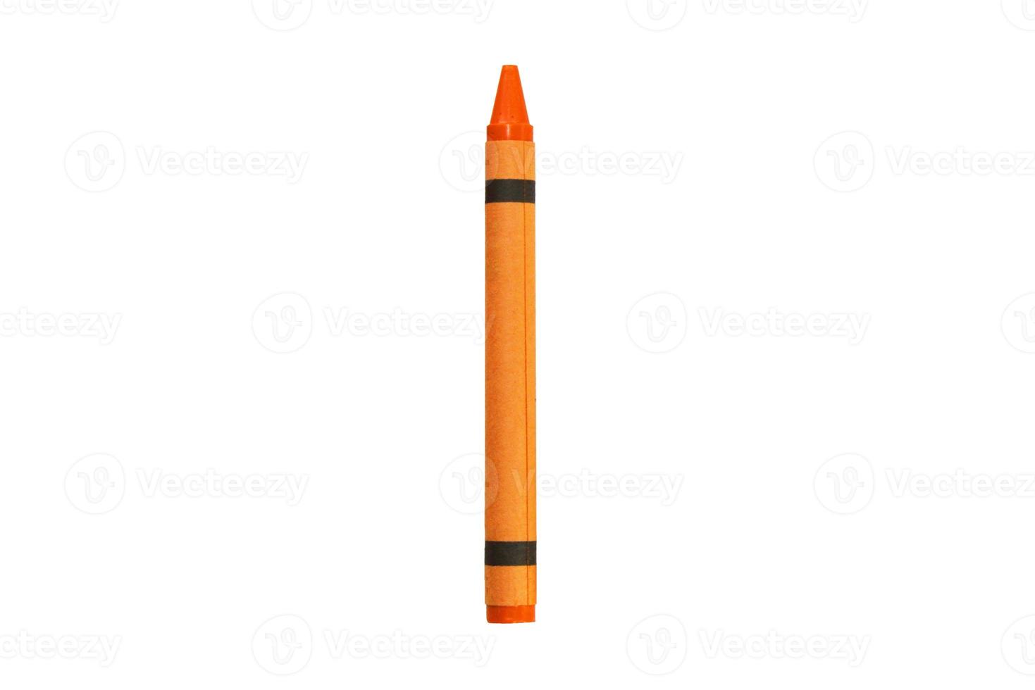 3015 Orange crayon isolated on a transparent background photo