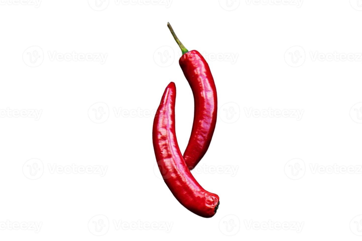 3587 Red hot chilli isolated on a transparent background photo