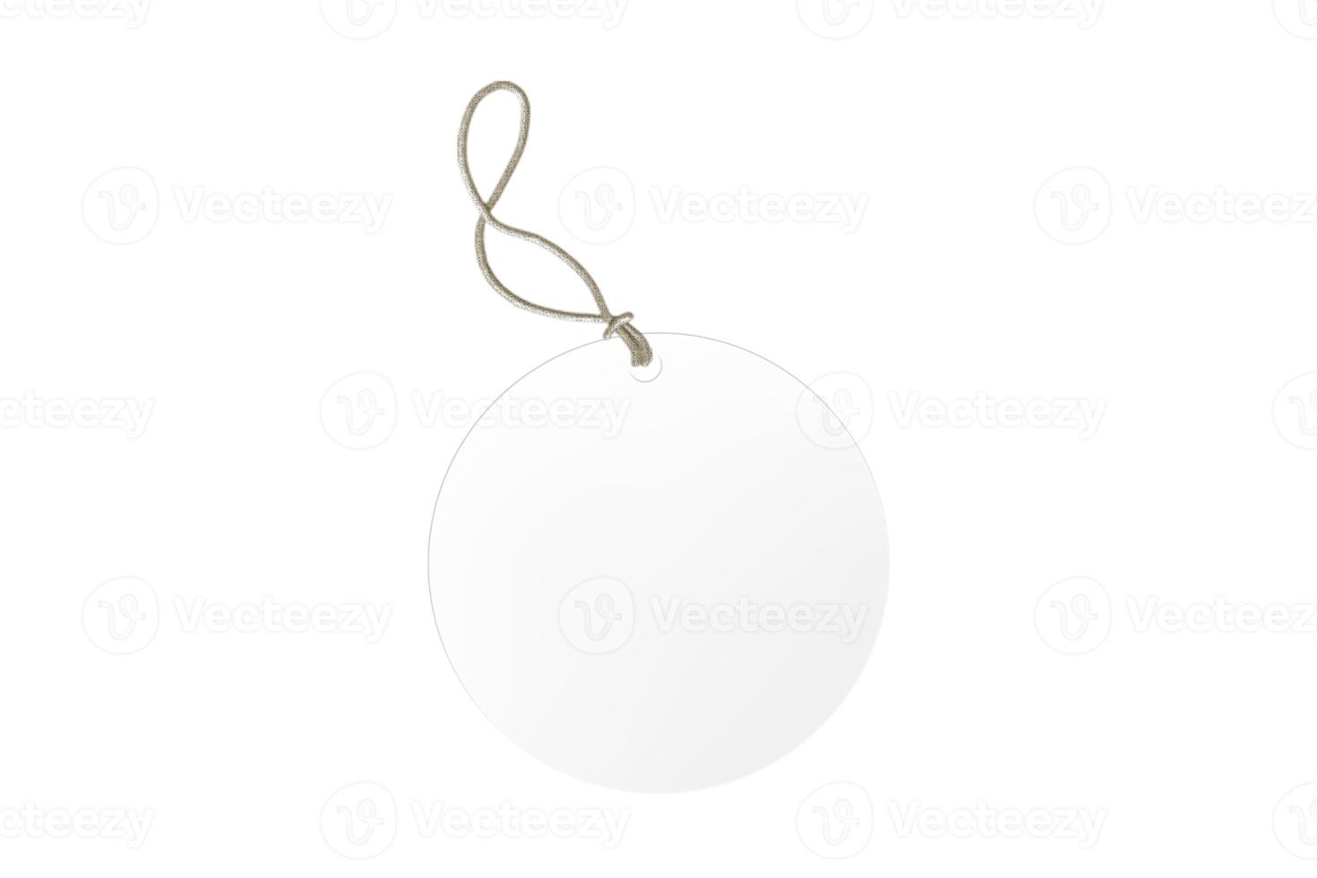 4733 White tag isolated on a transparent background photo