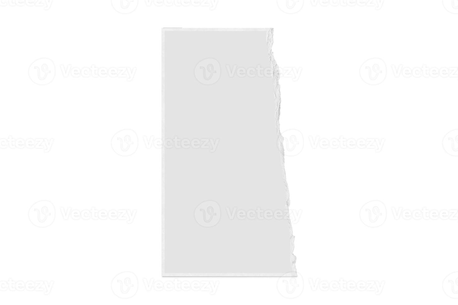 1238 White torn paper isolated on a transparent background photo