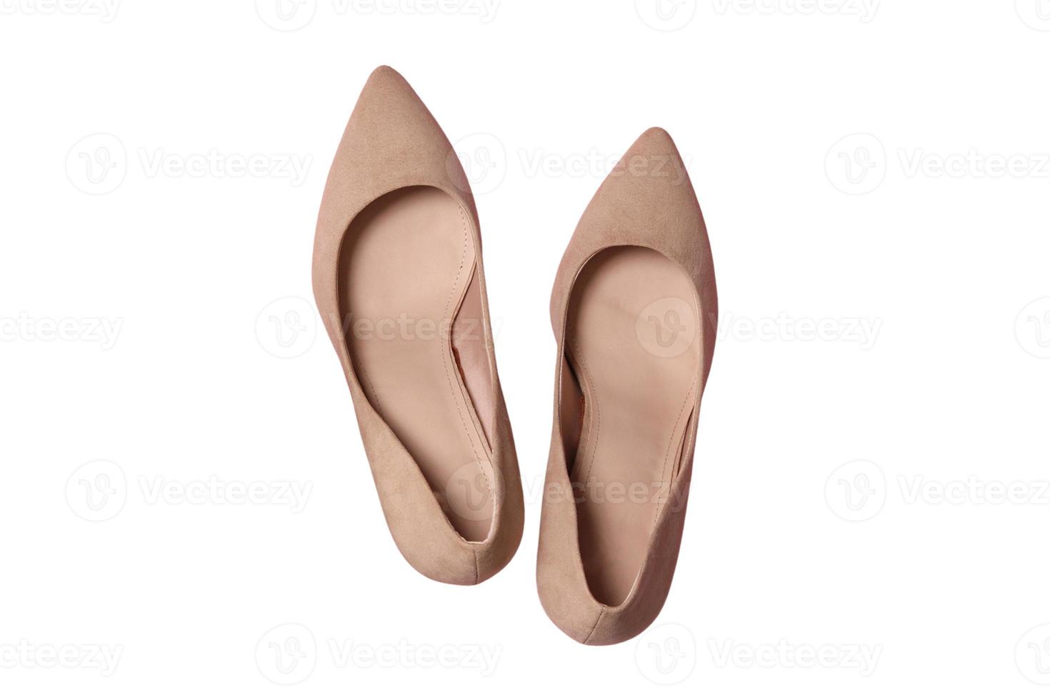 841 Beige high heels isolated on a transparent background photo
