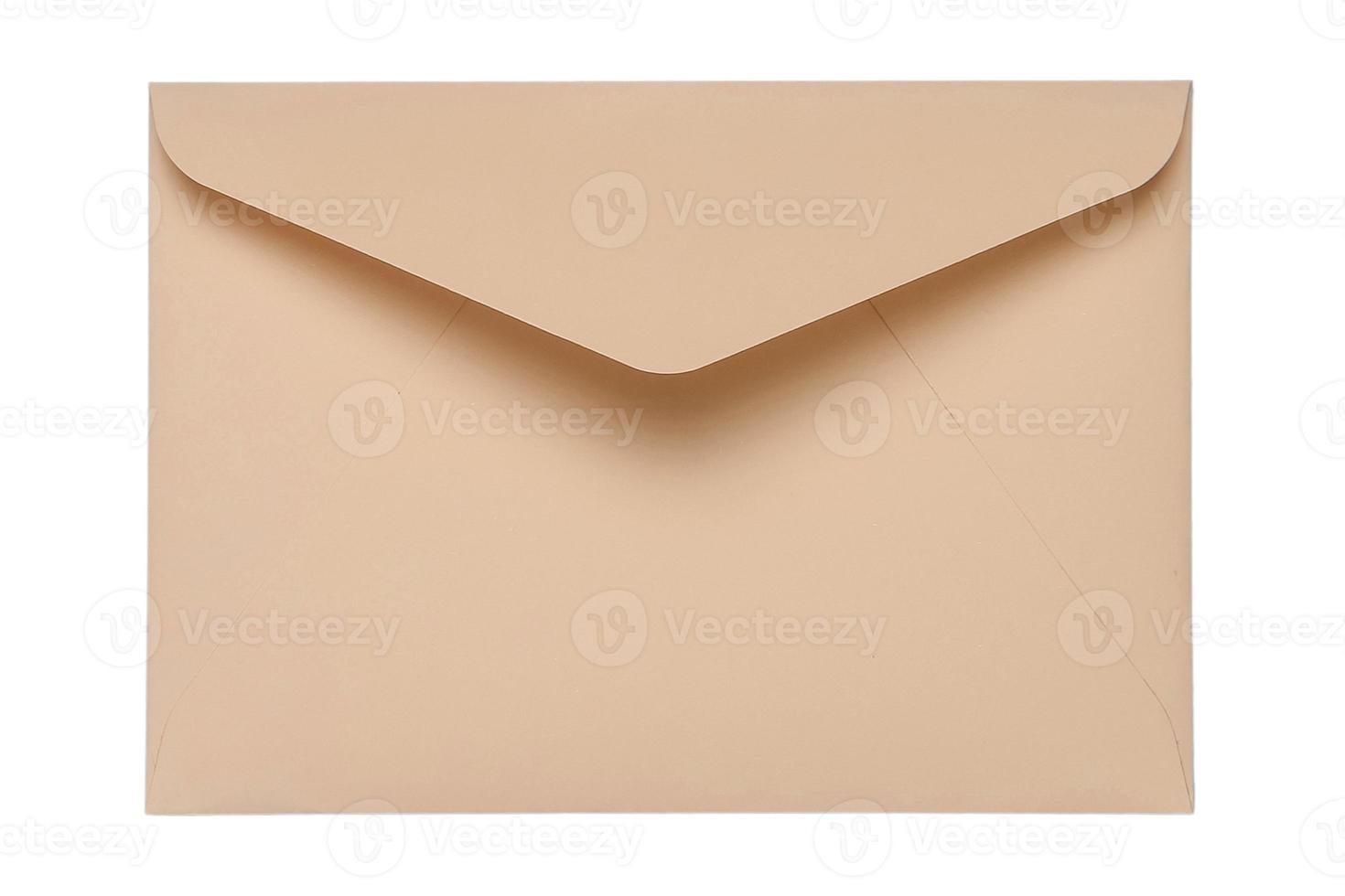 4639 Beige envelope isolated on a transparent background photo