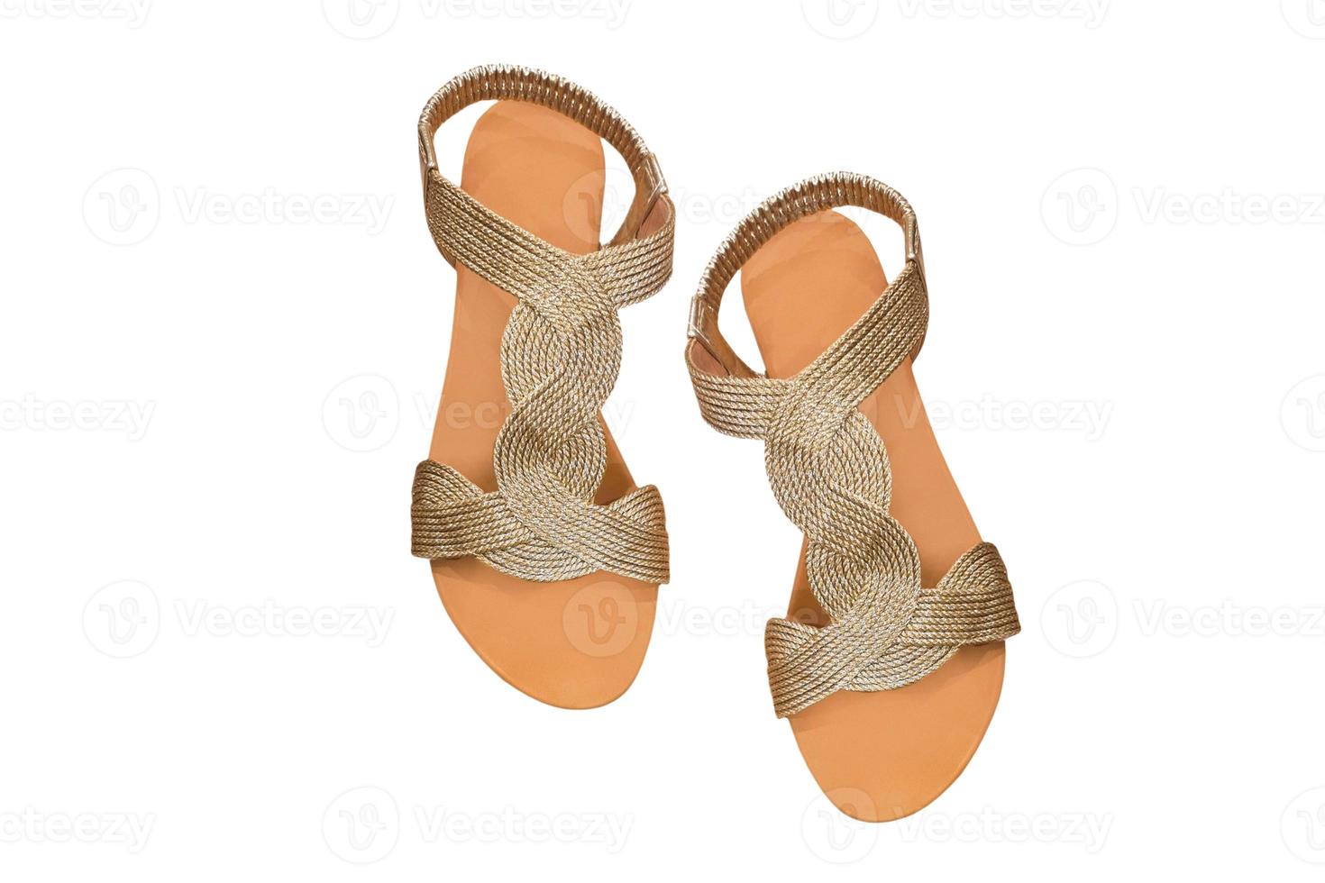 6188 Beige sandals isolated on a transparent background photo
