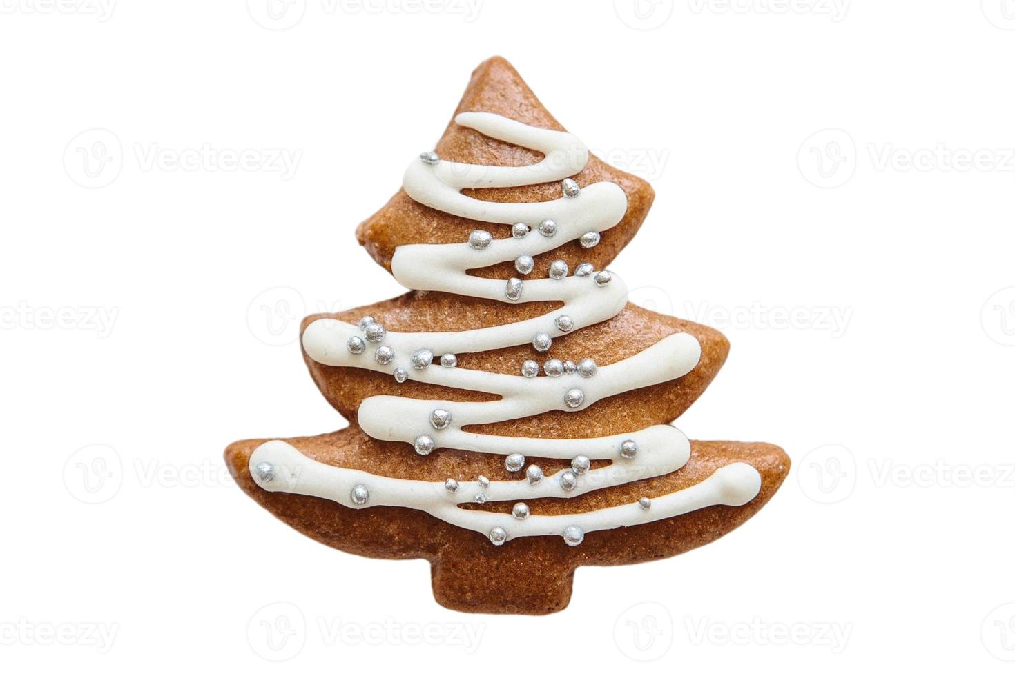 6927 Brown christmas cookie isolated on a transparent background photo