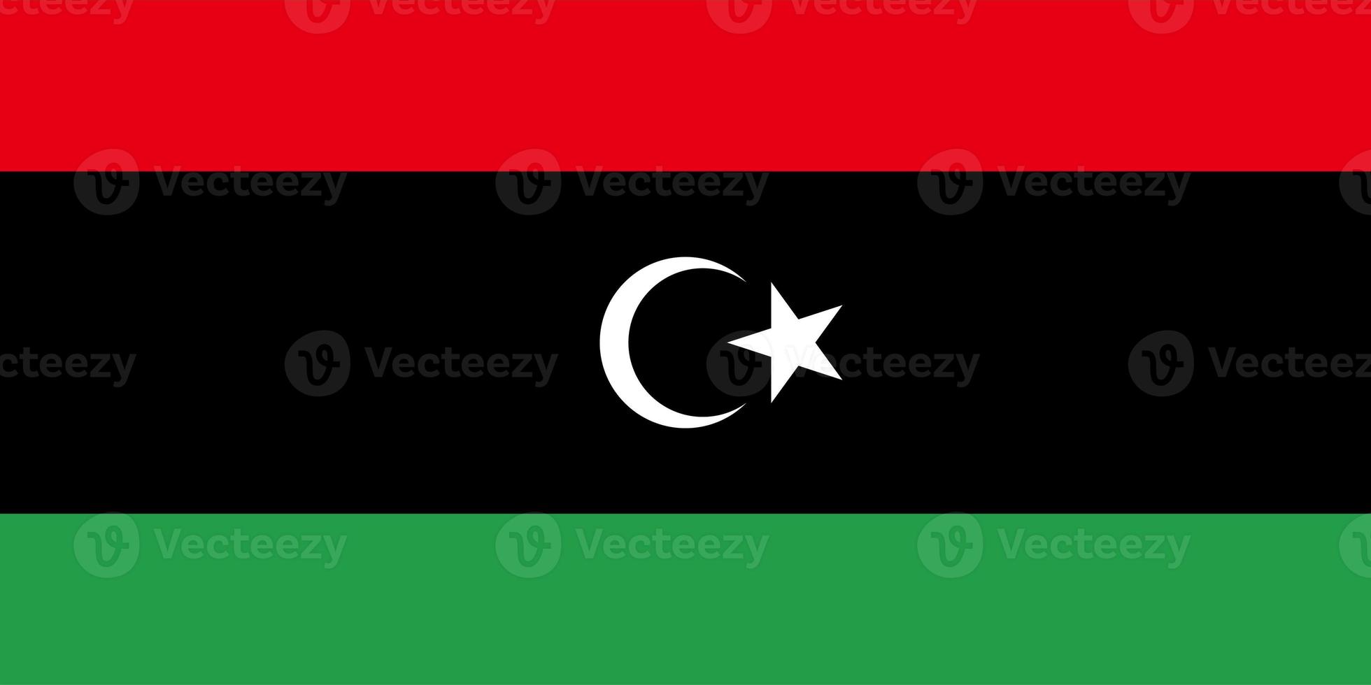 Flag of Libya on a textured background. Concept collage. photo
