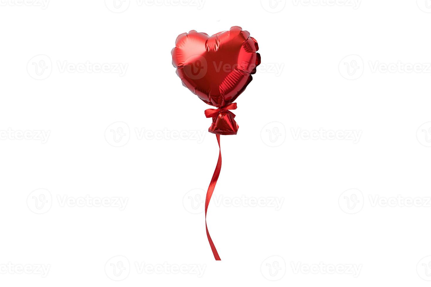 1470 Red heart balloon isolated on a transparent background photo