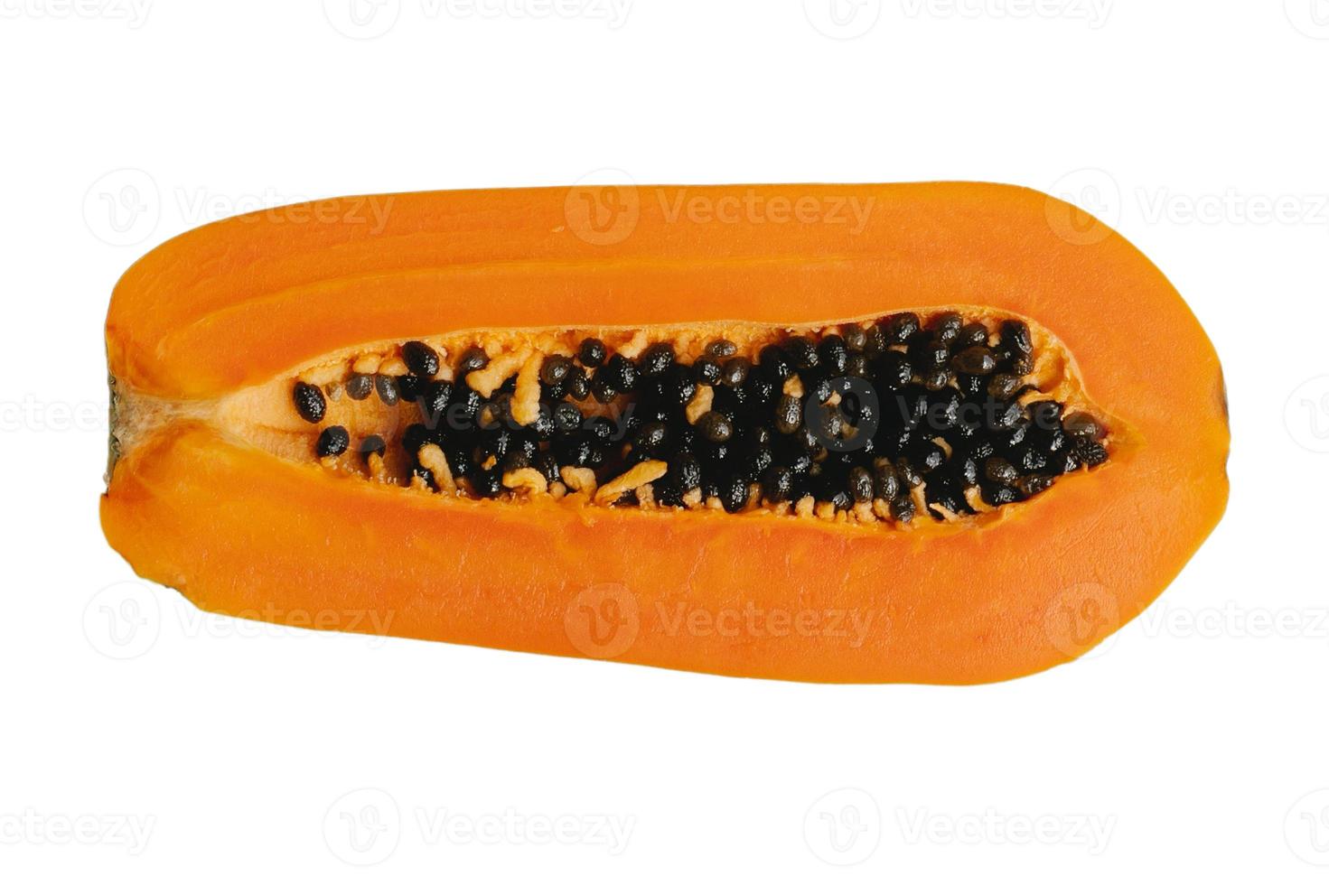 3579 Half papaya fruit isolated on a transparent background photo