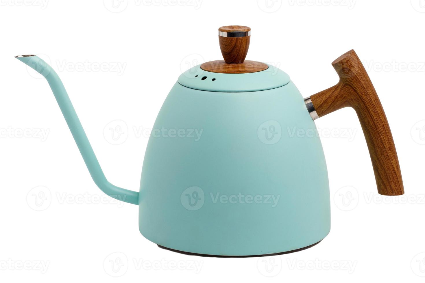 1613 Blue teapot isolated on a transparent background photo