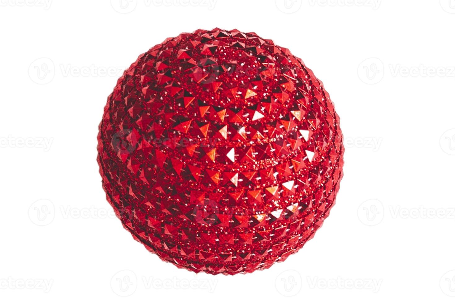 6607 Red christmas ball isolated on a transparent background photo