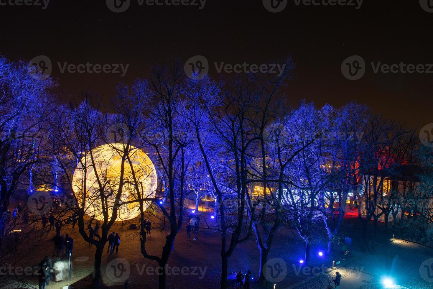 Lighting of the castle of Brescia for the capital of culture photo