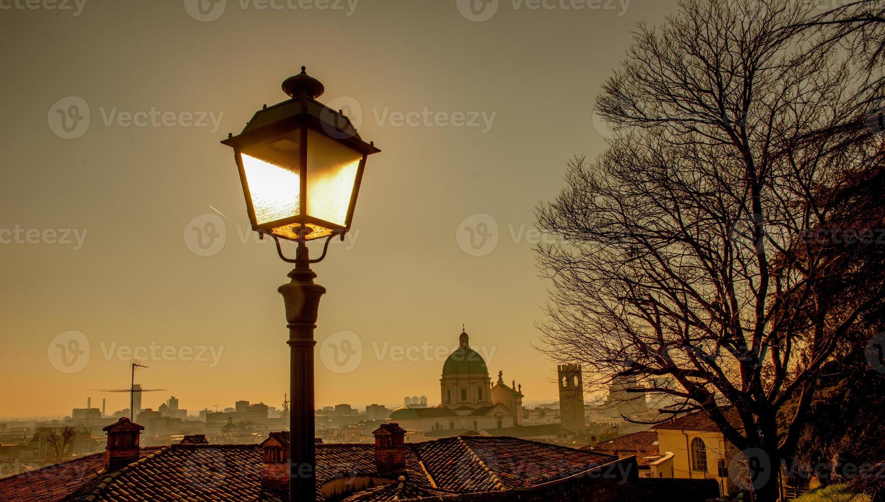 Old wrought iron lamppost photo