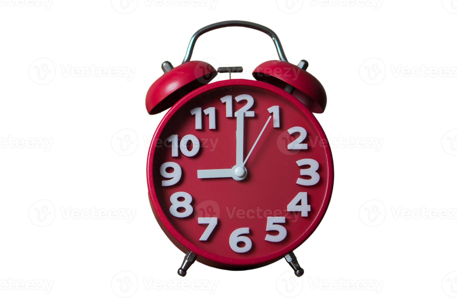 1656 Red clock isolated on a transparent background photo