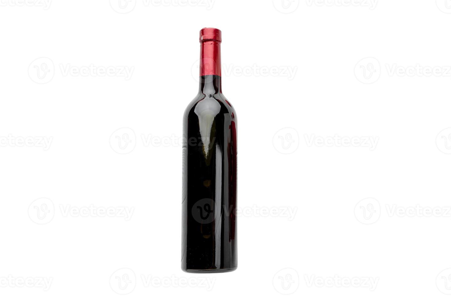 1494 Black wine bottle isolated on a transparent background photo