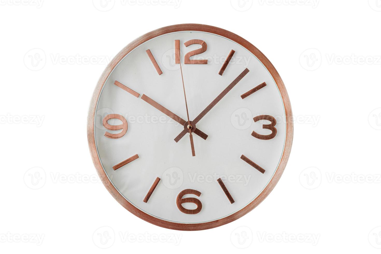 1168 Bronze wall clock isolated on a transparent background photo