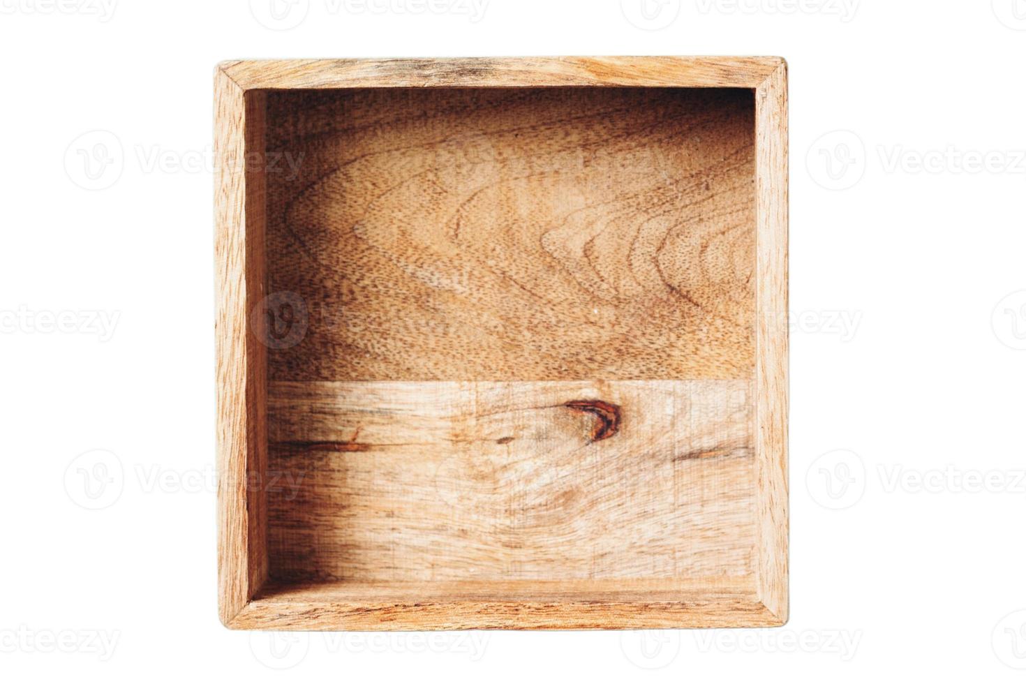 6909 beige de madera caja aislado en un transparente antecedentes foto