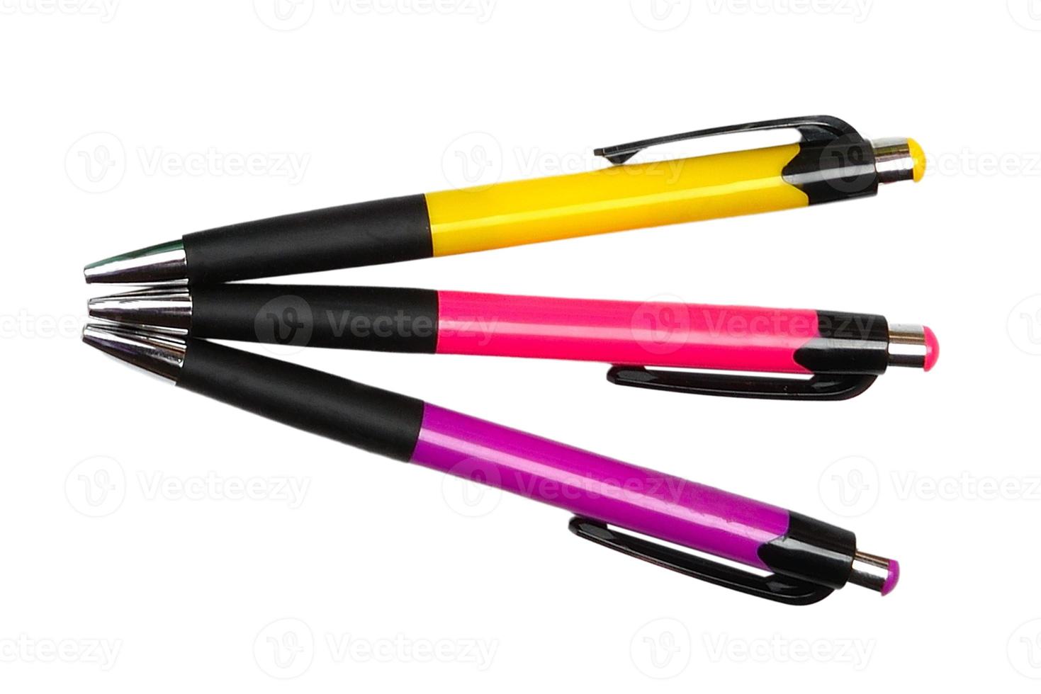 2923 Colorful pens isolated on a transparent background photo
