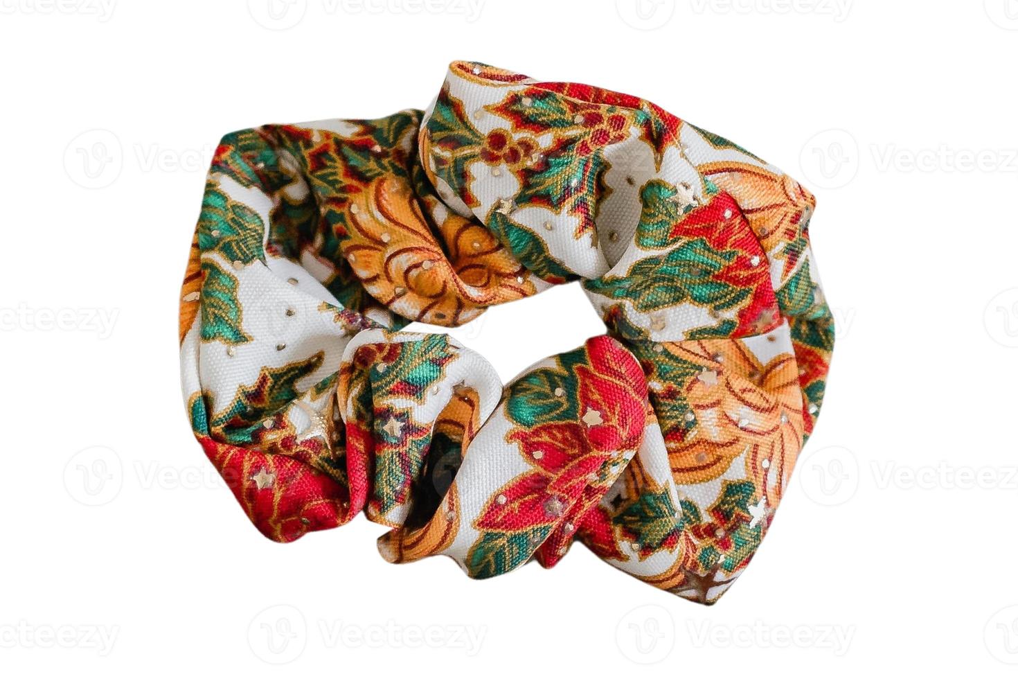 916 Tropical cotton scrunchy isolated on a transparent background photo