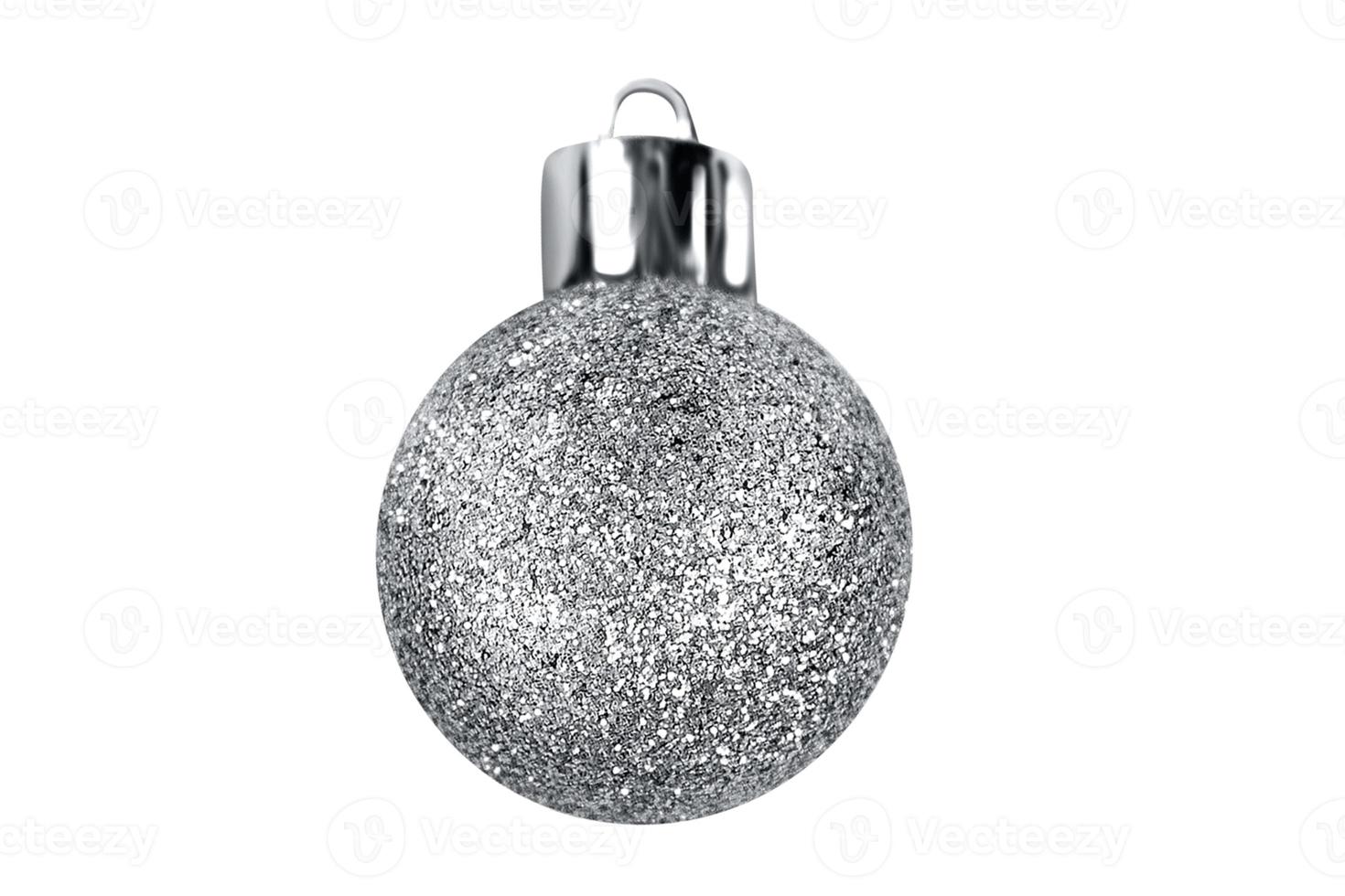 4676 Silver christmas ball isolated on a transparent background photo