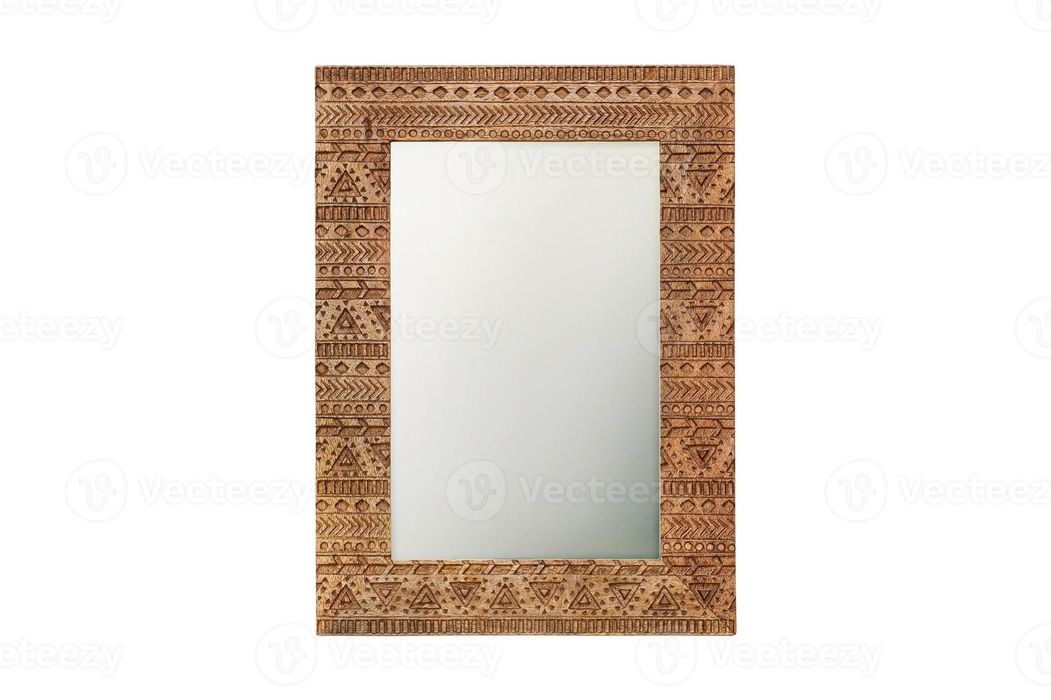 45 Mirror with vintage frame isolated on a transparent background photo