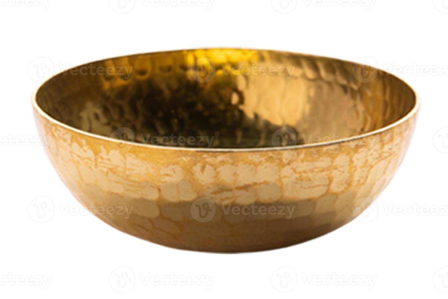 1825 Golden bowl isolated on a transparent background photo