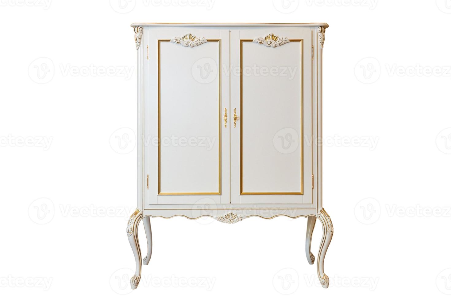 249 Beige wooden storage cabinet isolated on a transparent background photo